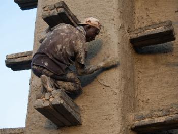 马里清真寺涂泥